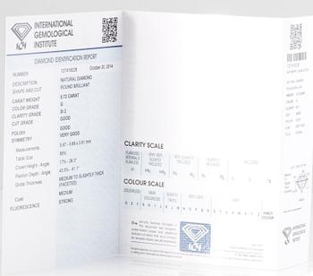 HÄNGE, med briljantslipad diamant 0.72 ct.
