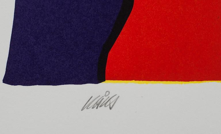 OLLE KÅKS, färglitografi, signerad och numrerad 2/50.