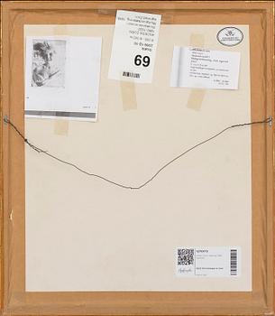 Anders Zorn, etsning, 1898, signerad.