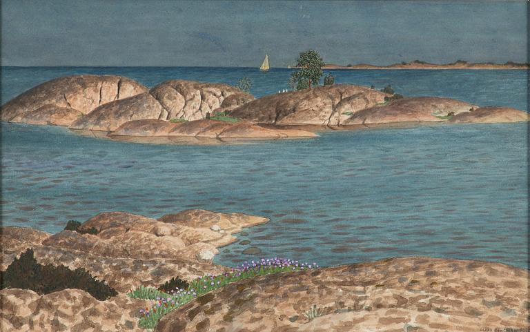 Oskar Bergman, Skärgårdsmotiv från Saltsjöbaden.