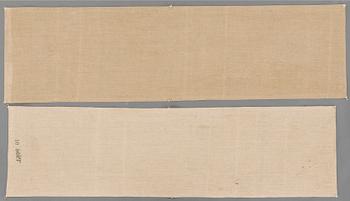 A lot of four traditional folk art wall paintings southern Sweden 19th century.