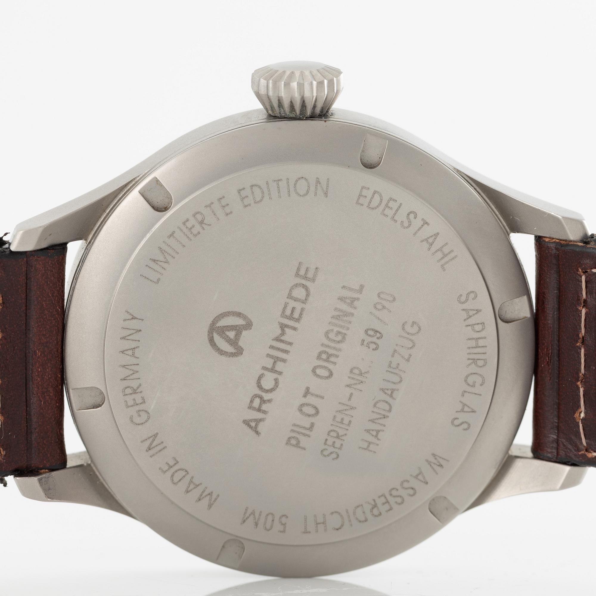 Archimede, Pilot Original, Limited Edition, armbandsur,42 mm.