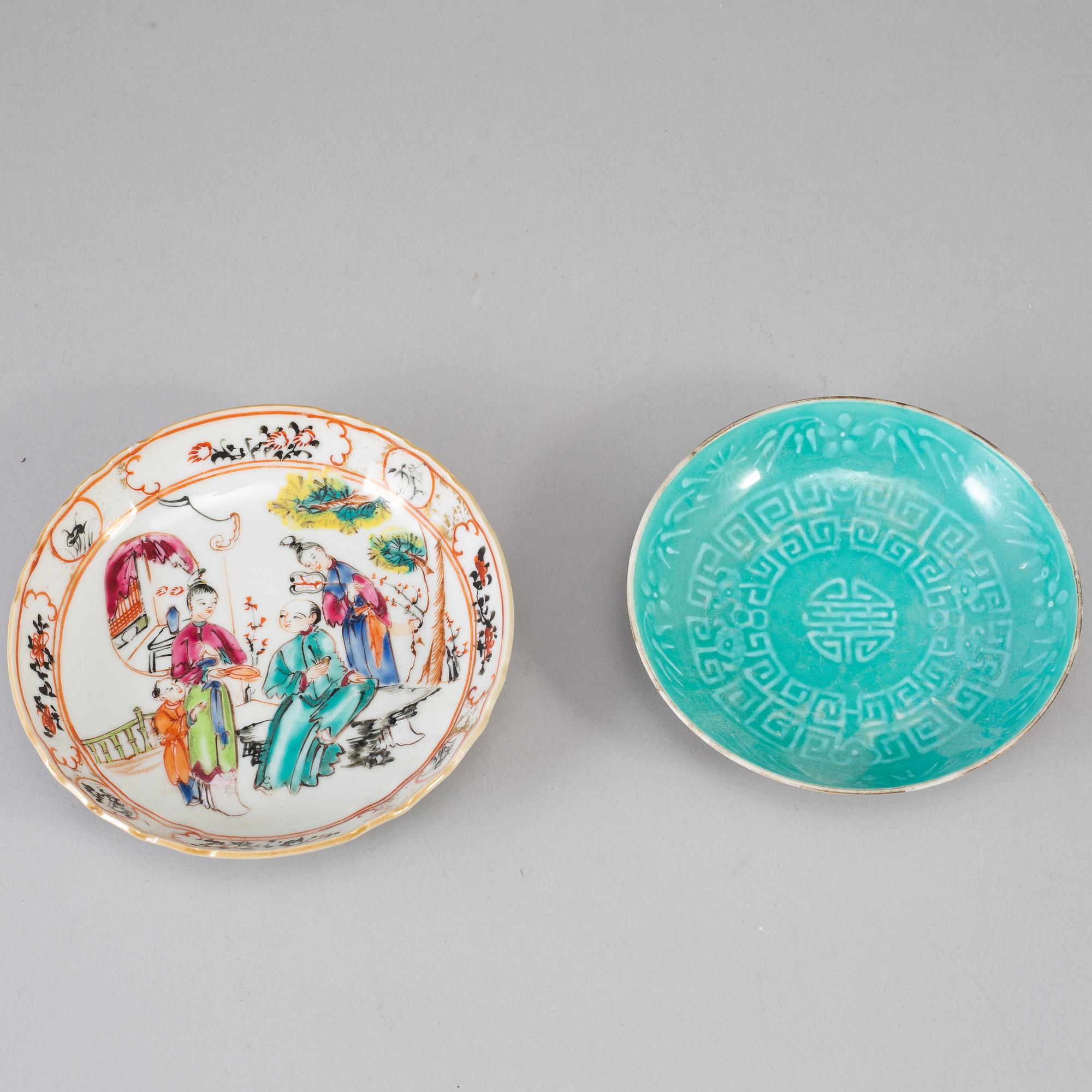 PARTI, porslin, åtta delar, kompaniporslin. Qingdynastin, Qianlong.