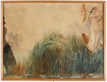 Fredrik Wilhelm Scholander · FREDRIK WILHELM SCHOLANDER, blandteknik, signerad och daterad 1878.
