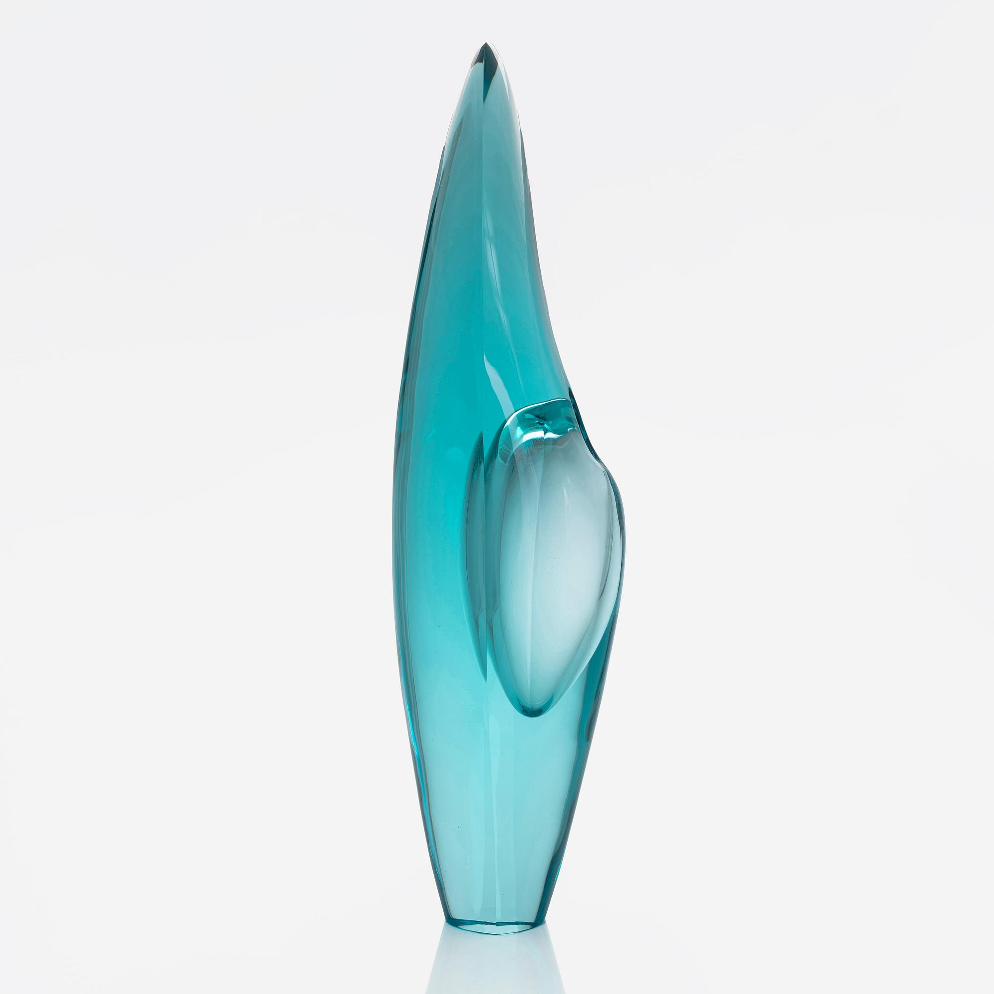 Timo Sarpaneva, glasskulptur "Orkidea Adriatico" signerad Timo Sarpaneva Studio Pino Signoretto - Murano 1999.