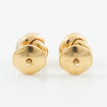 Cartier, earrings, a pair, "Trinity" 18K gold with round brilliant-cut diamonds.