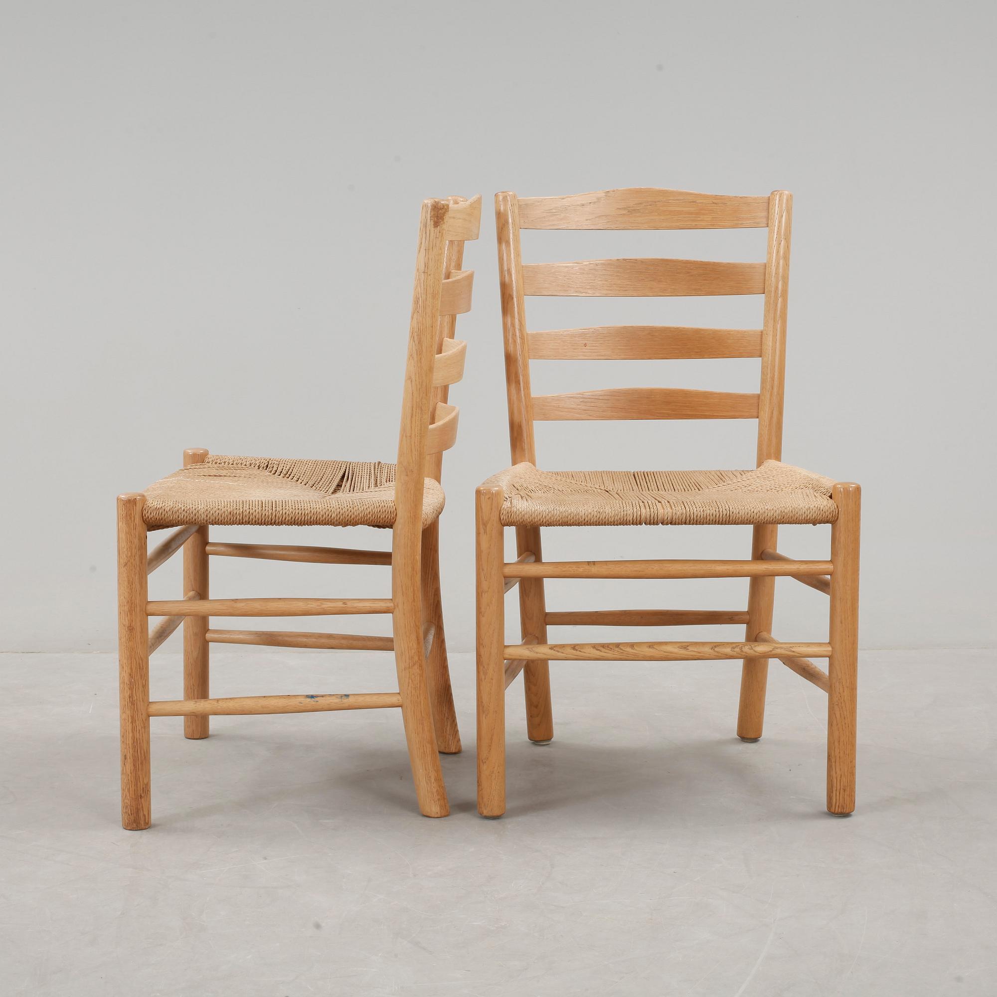 STOLAR, 6 st, "Kyrkstolen/Kirkestolen", Kaare Klint, Fritz Hansen, 1900-talets andra hälft.