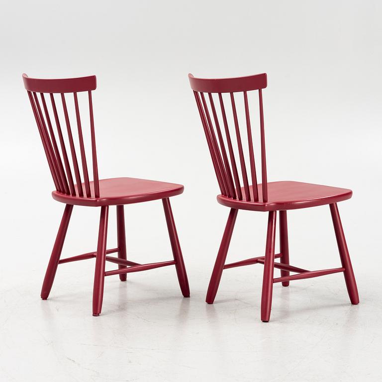 Carl Malmsten, a pair of 'Lilla Åland' chairs from Stolab, 1990.