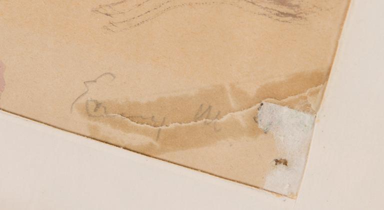 EEMU MYNTTI, akvarell, signerad och daterad bakom 1939.