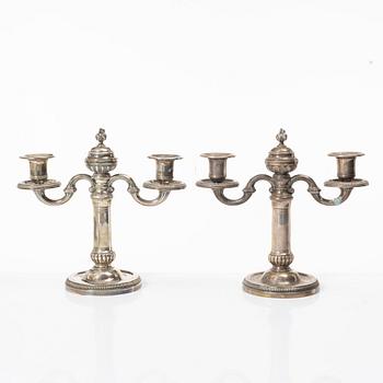 Kandelabrar, silver, ett par, Tetard Frères, Frankrike, omkring år 1900.