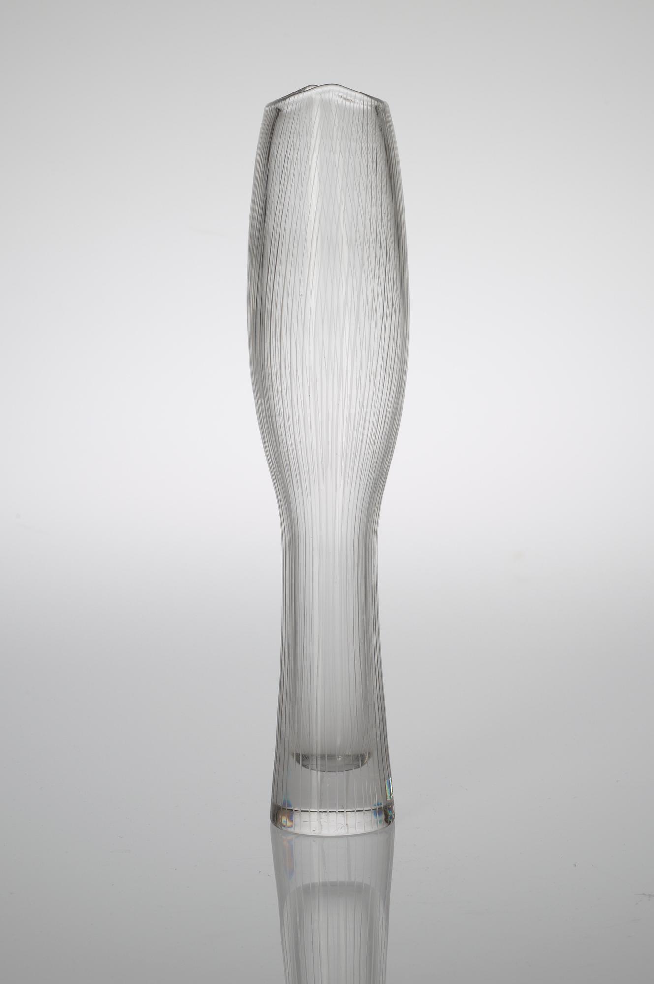 A Tapio Wirkkala glass vase, Iittala, Finland 1958, model 3545.