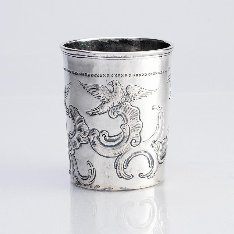 Beaker, silver, possibly Freiburg 18th century.