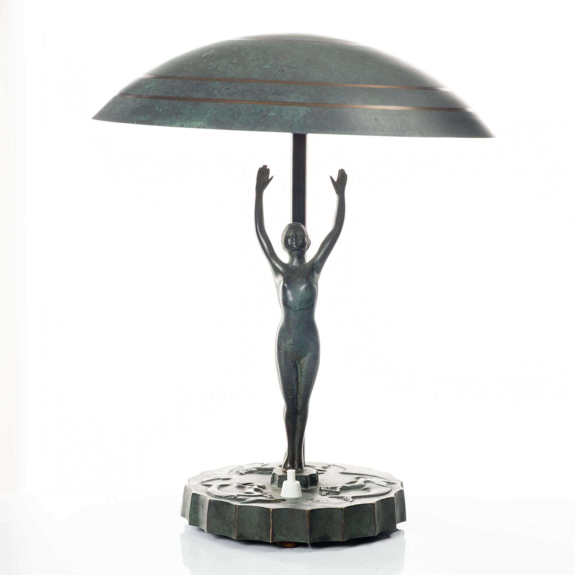 Bordslampa, art deco, 1920/30-tal.