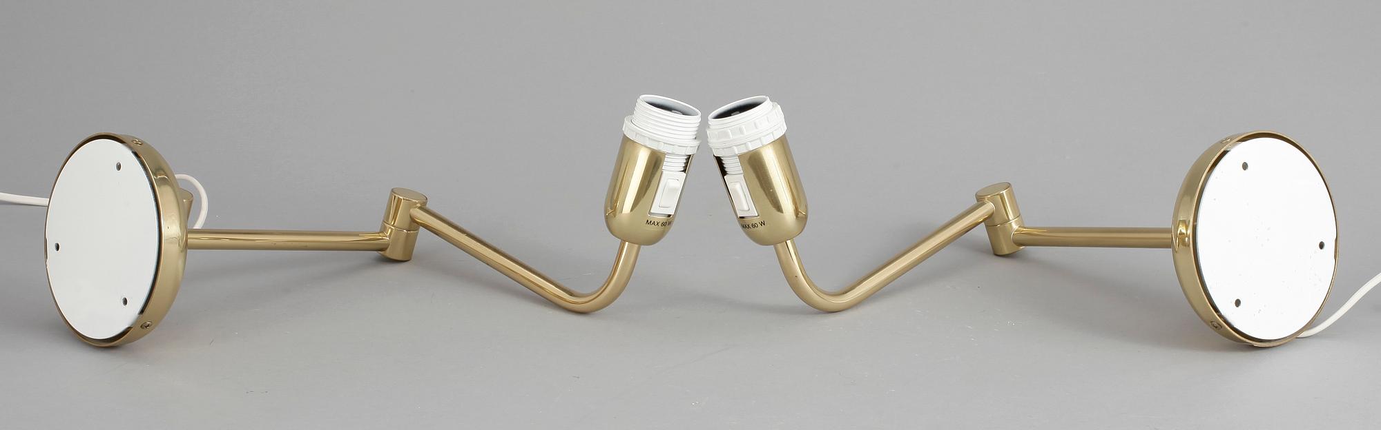 VÄGGLAMPOR, 1 par, "Ares", Fagerhult, 1900-talets andra hälft.