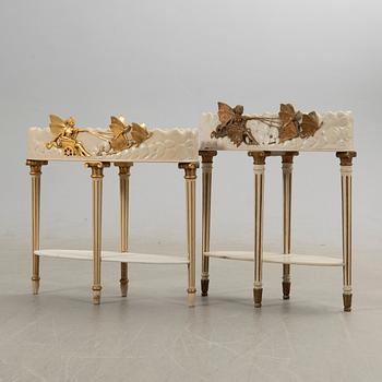 Blombord, 2 st, K. A. Hultén, 1950-tal.