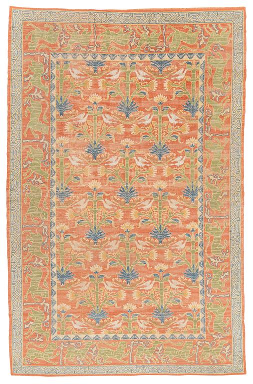 A semi-antique Spanish carpet, possibly Madrid, c 298 x 193 cm.
