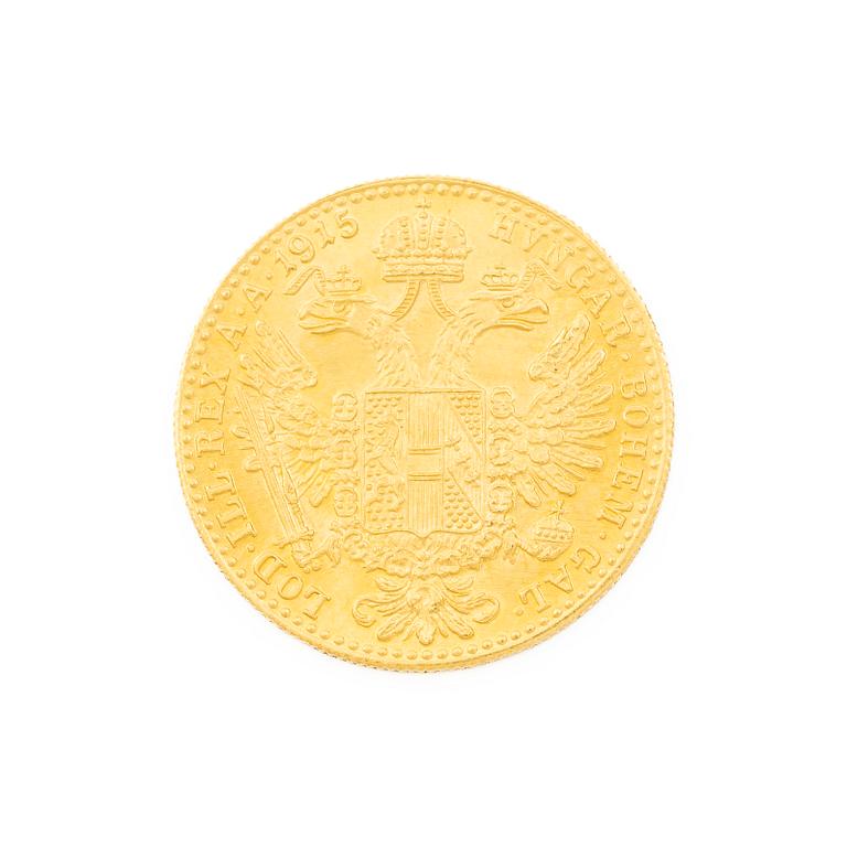 Guldmynt, Österrike-Ungern, 1 Ducat, 1915.
