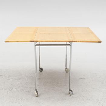 Bruno Mathsson, drop-leaf table / rolling table, "Berit", Mathsson International, Värnamo, 1965.