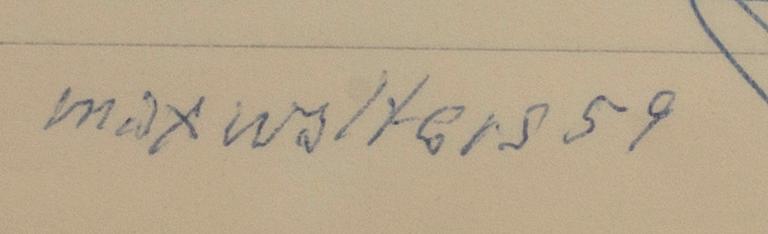 MAX WALTER SVANBERG, 2 bläckteckningar, signerade och daterade 59.