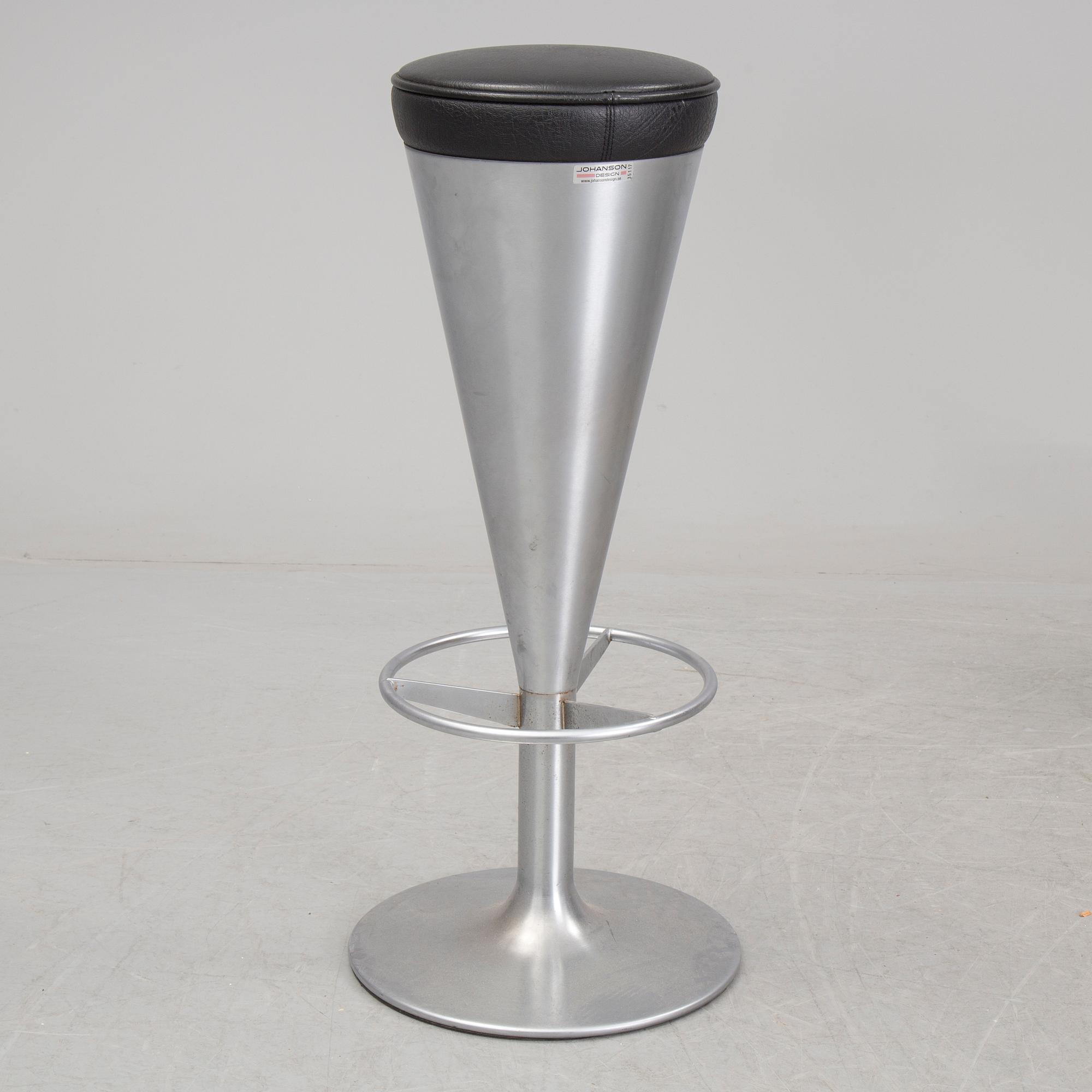 A set of seven 'Snaps' barstools by Johanson Design, Markaryd, Sweden, second half of the 20th century.