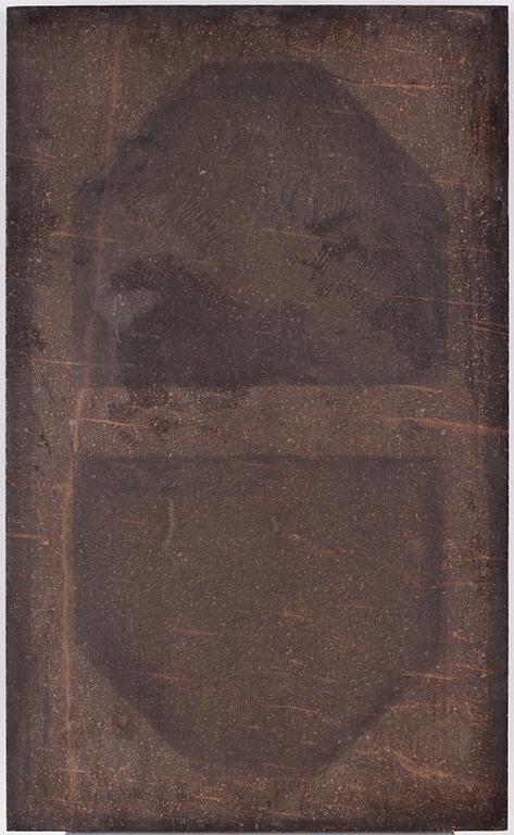 A late Gustavian console table in the manner of P Ljung, late 18th century. Stone top in porphyry.