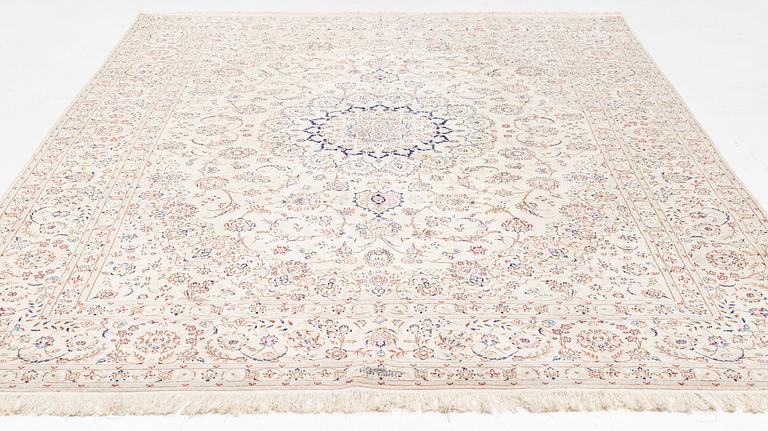 Rug, Nain, part silk, signed, approx. 347 x 250 cm.