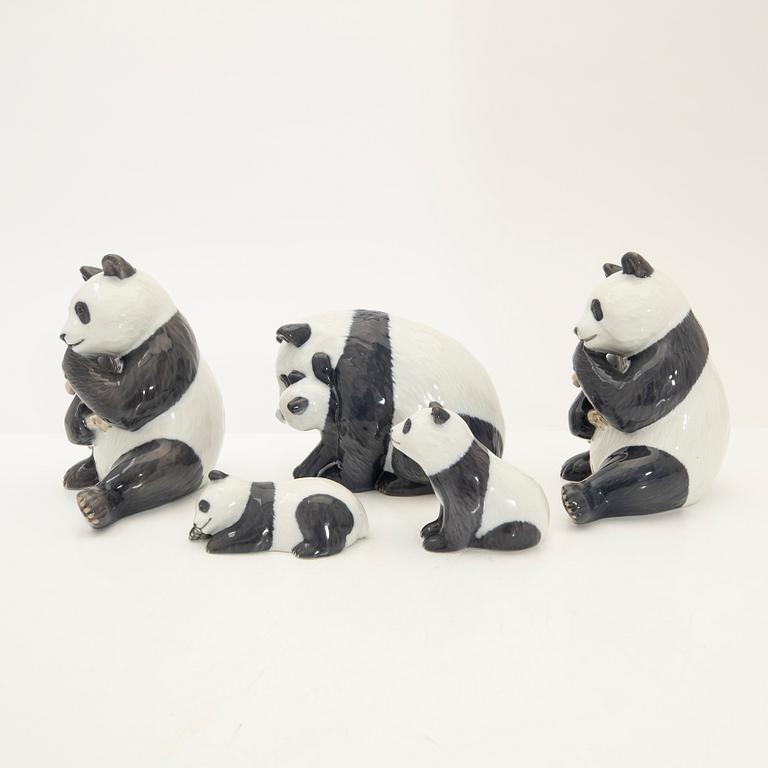 Allan Therkelsen, figuriner, 5 delar, Royal Copenhagen, Danmark, 1990-tal.