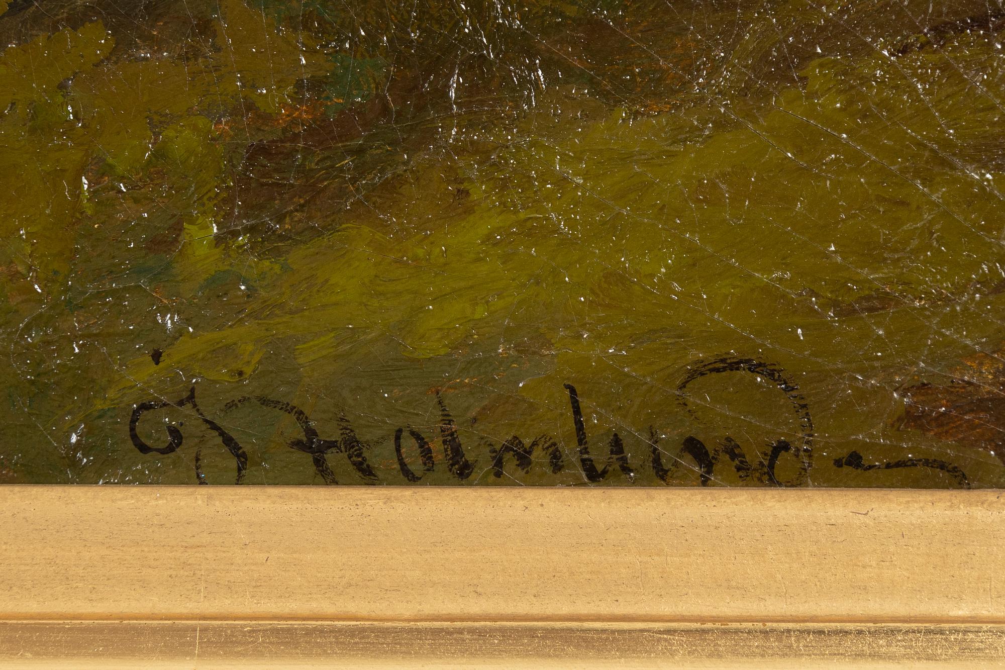 Josefina Holmlund, oil on canvas, signed.