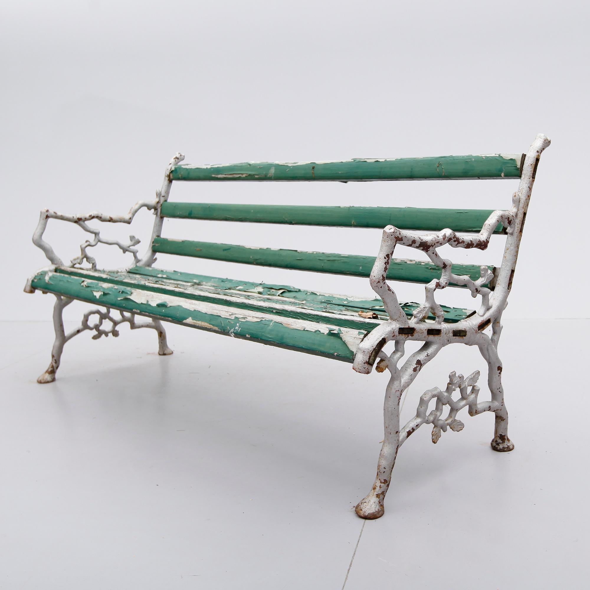 TRÄDGÅRDSSOFFA, gjutjärn, 1900-talets första hälft.