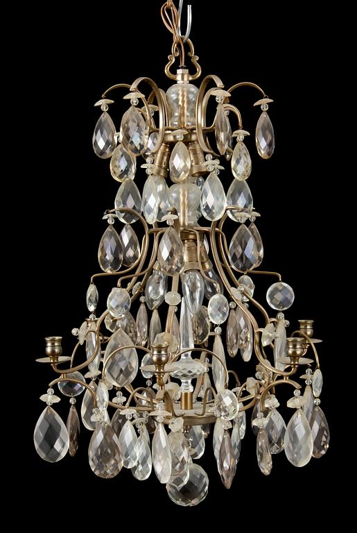 LJUSKRONA, rokokostil, 1900-talets andra hälft. Höjd ca 75cm.