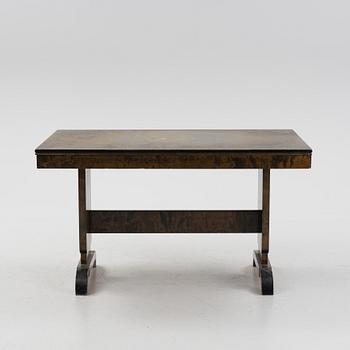 A Swedish Grace birch dining table and four chairs, 1920's/1930's.
