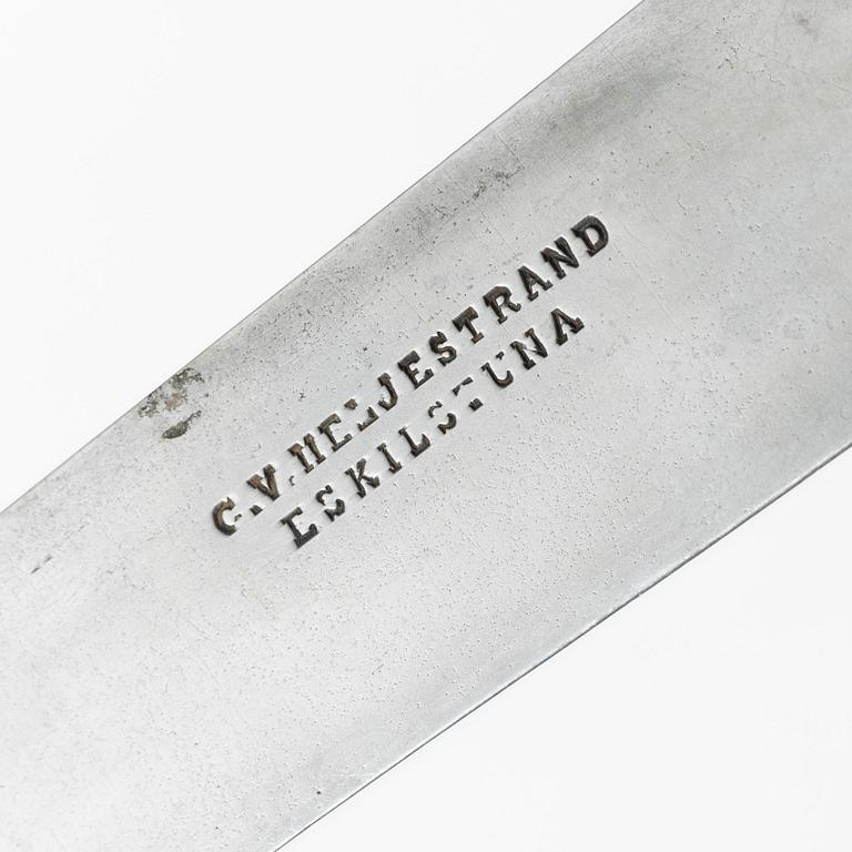 Five silver knives, Lars Larsson & co, Gothenburg, Sweden 1857.