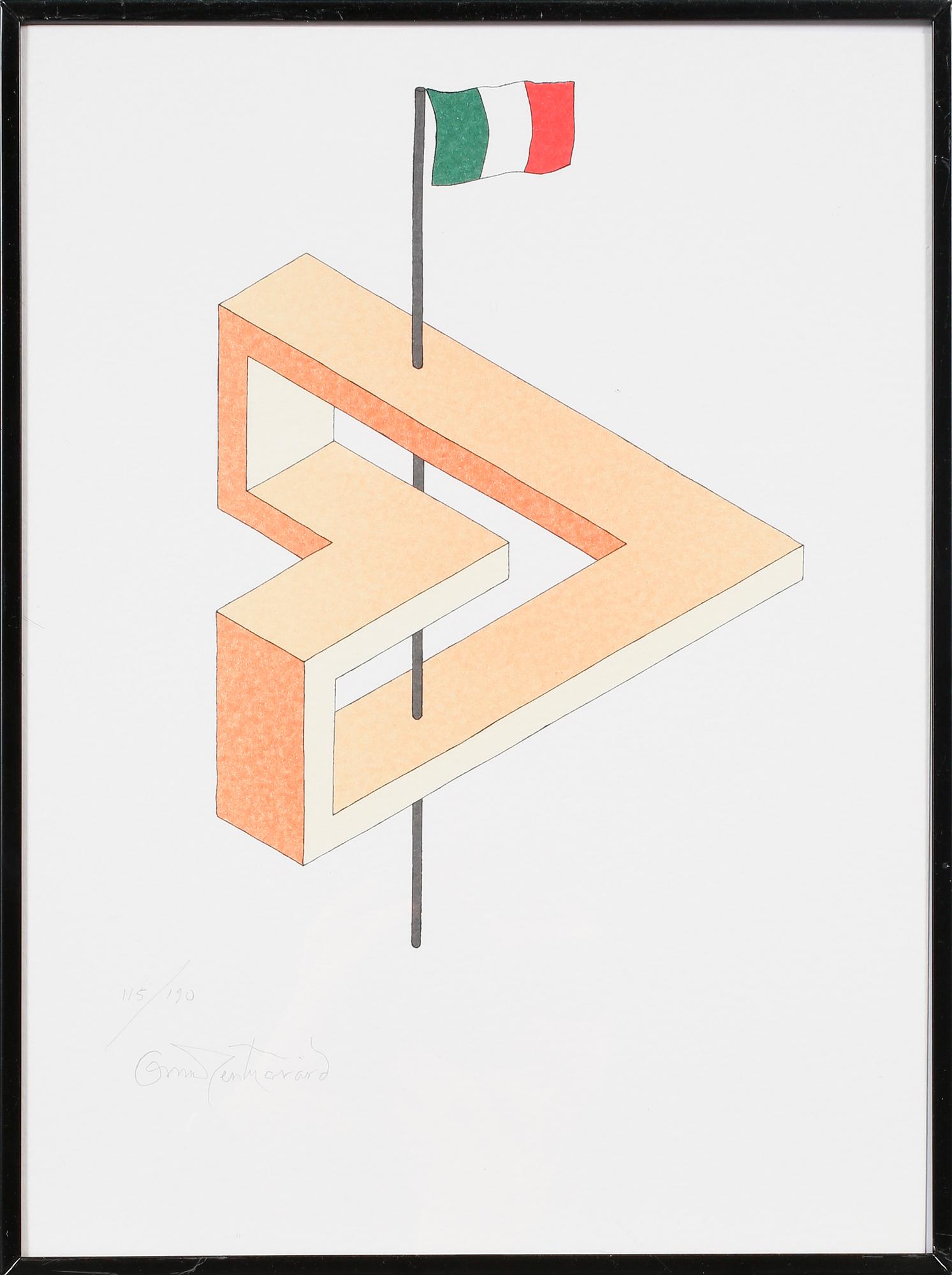 OSCAR REUTERSVÄRD, 15 st, mapp av färglitografier, signerade och numrerade.