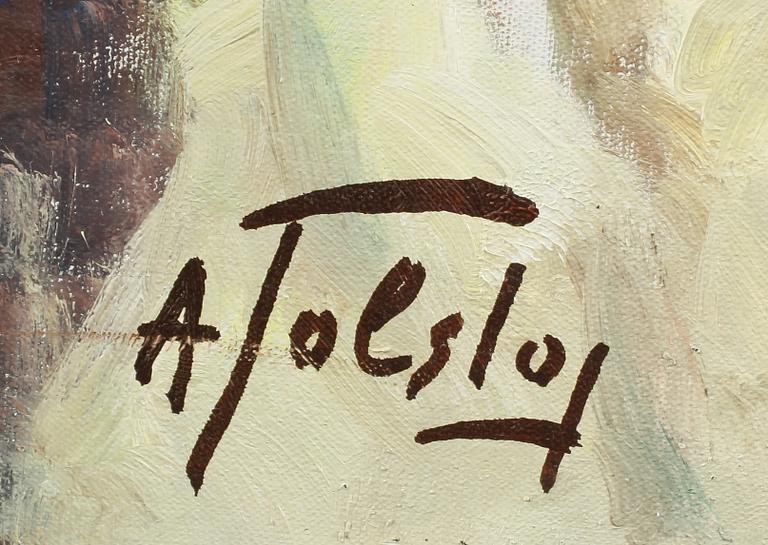 ALEXANDER TOLSTOY, olja på duk, signerad.