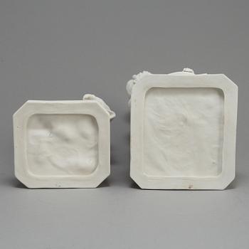 TWO PARIAN GROUPS, Gustafsberg, ca 1900.