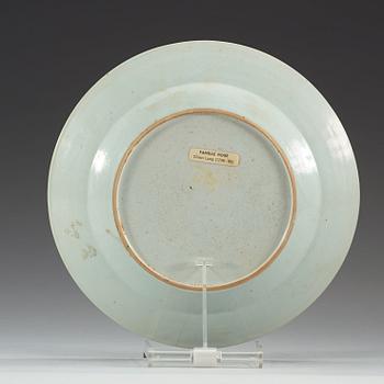 TALLRIKAR, åtta stycken, kompaniporslin. Qing dynastin, Qianlong (1736-95).