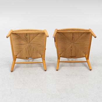 Hans J. Wegner, stolar, ett par, modell CH24 "Y-stolen", Carl Hansen & Son, Odense, Danmark.