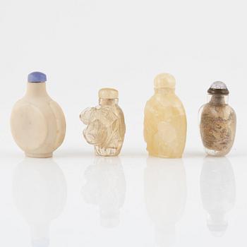 Nine snuff bottles, China, 20th century.