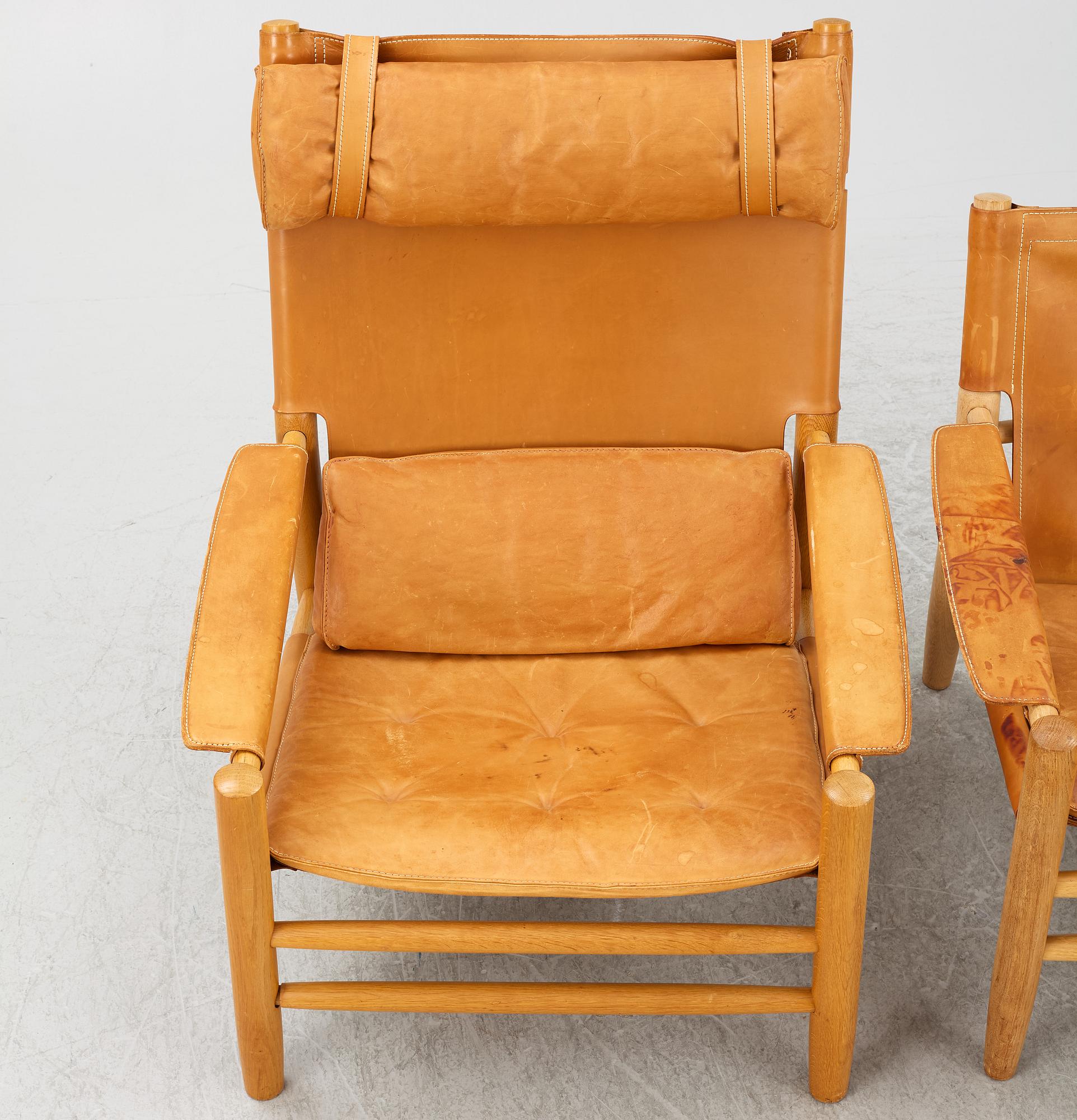 Kenneth Bergenblad, Armchairs, 2 pcs, "Dormi" high and low, Dux, designed in 1979.