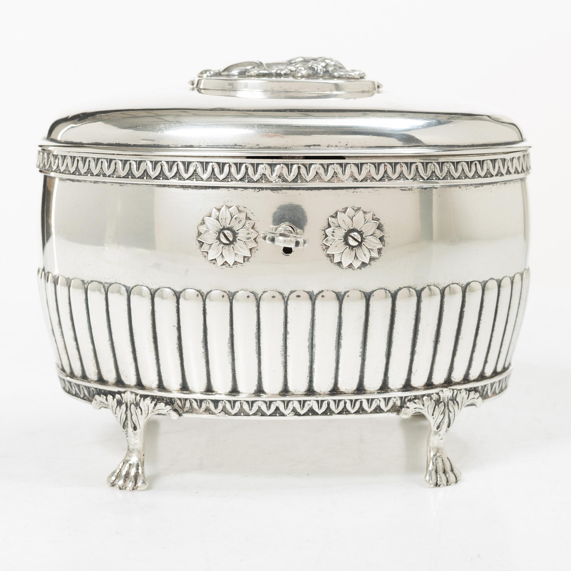Guldsmedsaktiebolaget (GAB), Sugar bowl, silver, Gustavian style, Stockholm 1903.