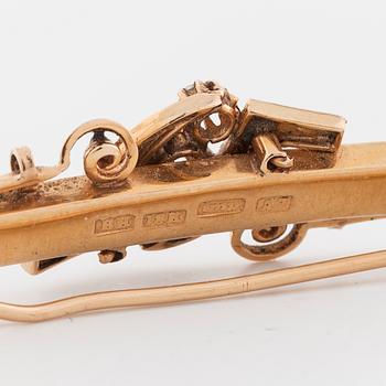 A natural pearl brooch, marked BH, 1903.