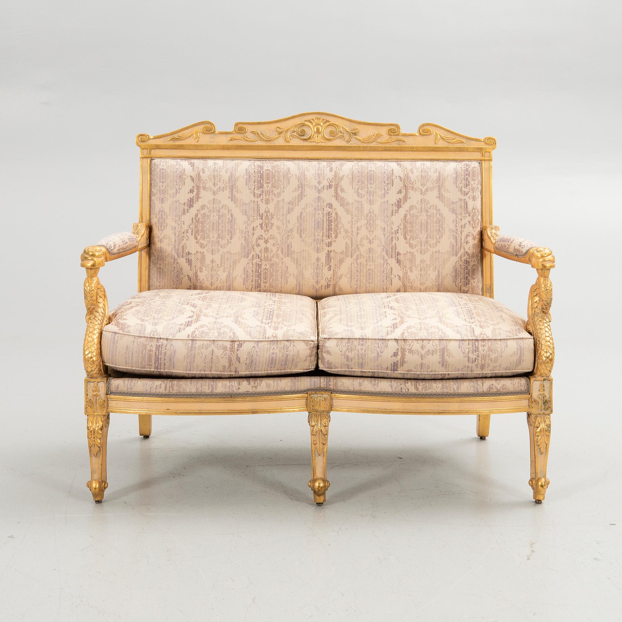 Soffa, empirestil, 1900-talets första hälft.