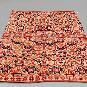 A BED COVER, flat weave, ca 178 x 104 cm, Scania (Skåne) around 1830.