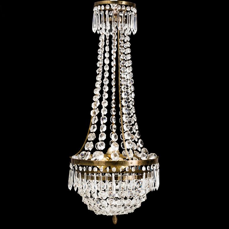 A Gustavian style ceiling lamp, first half of the 20th century.