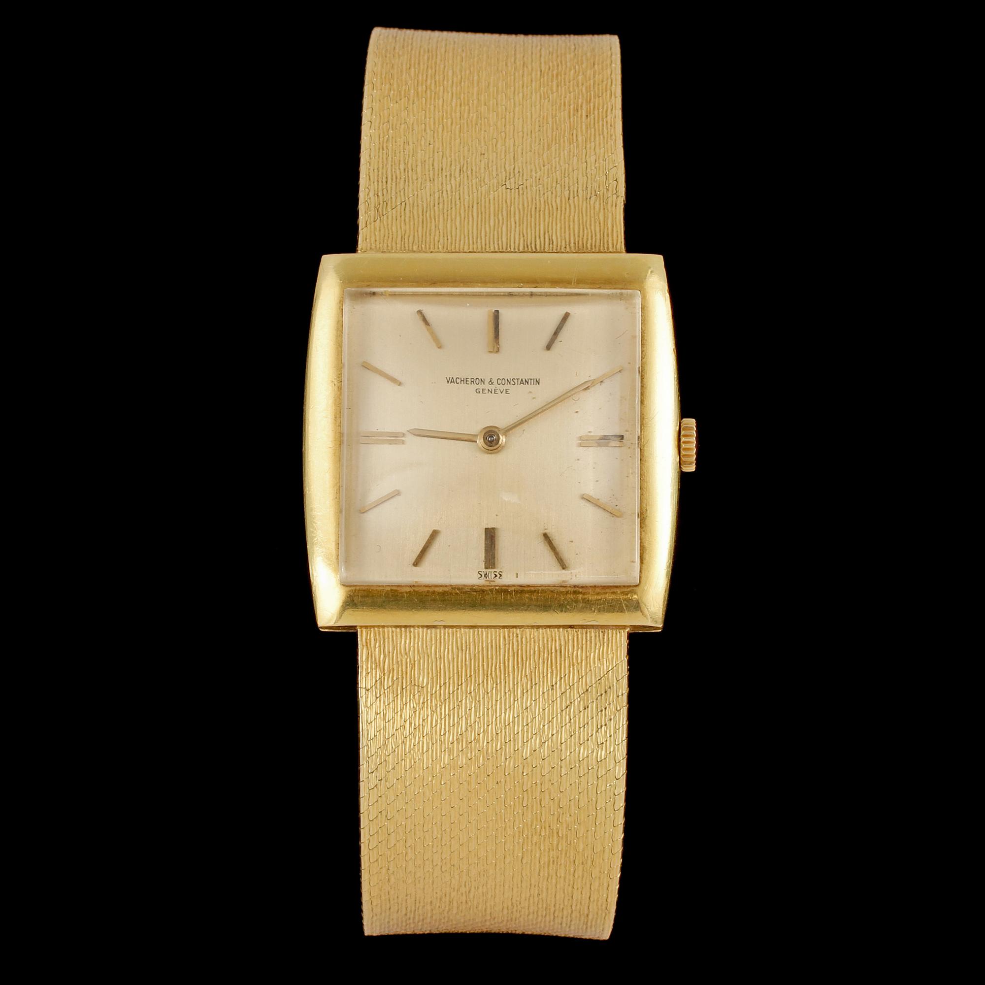 HERRARMBANDSUR, 18k guld, Vacheron & Constantin, omkring 1944. Vikt 67 g.
