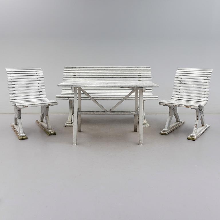 TRÄDGÅRDSGRUPP, 4 delar, 1900-talets början.