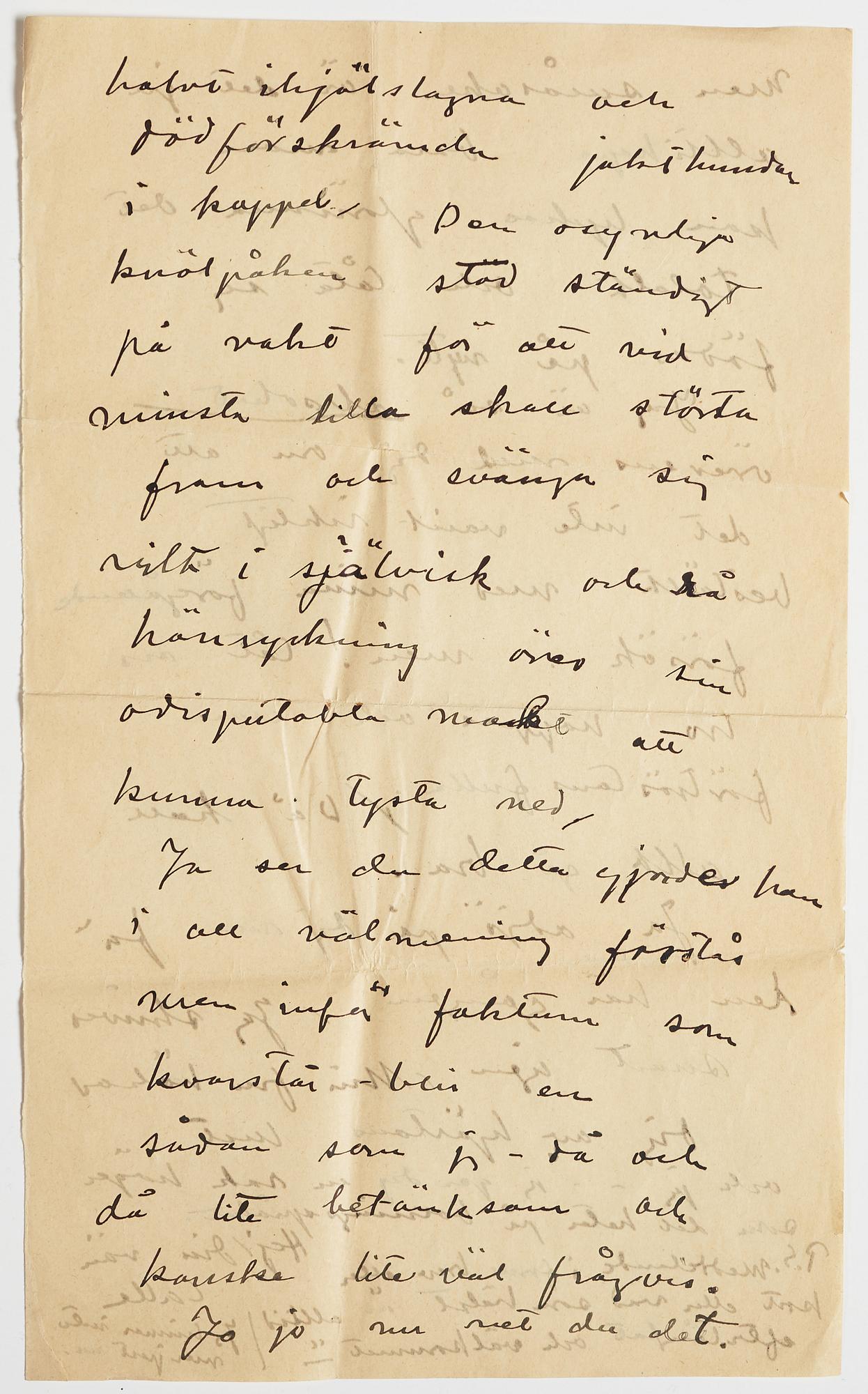 LETTER, from Carl Kylberg in Gothenburg to GAN (Gösta Adrian-Nilsson) in Paris, dated 5.12.(19)22. Envelope enclosed.