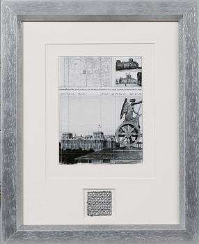 CHRISTO & JEANNE-CLAUDE, offset med collage, signerad i tryck.