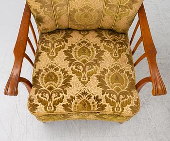 Armchairs, a pair, Swedish Modern, 1940s.