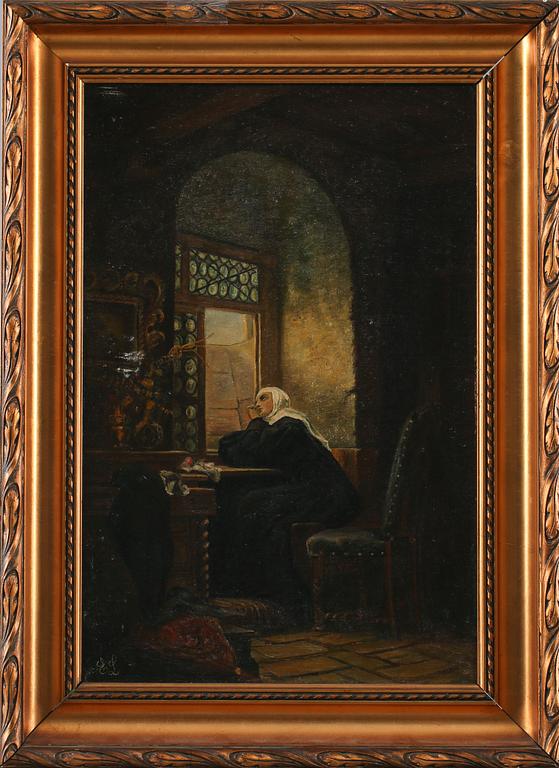 OKÄND KONSTNÄR, olja på duk, monogramsignerad EL, 1900-tal.
